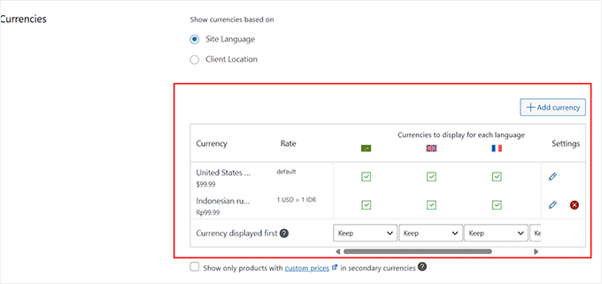 Agregar múltiples monedas Agregar múltiples monedas