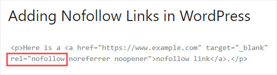 Adding the nofollow attribute to the link in your HTML code Adding the nofollow attribute to the link in your HTML code