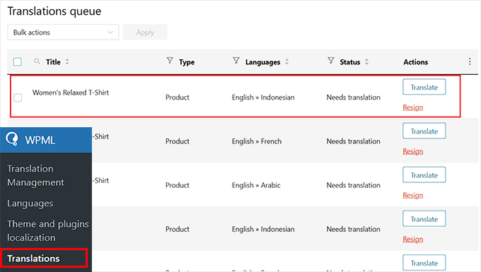 Elige un producto para traducir Elige un producto para traducir
