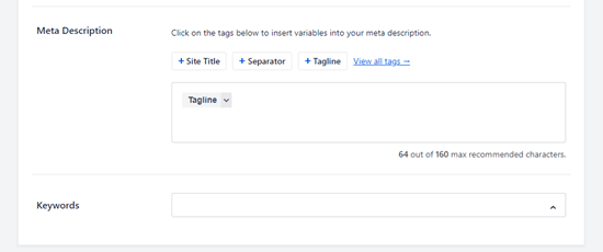Saisie d'une méta-description et de mots-clés pour votre page d'accueil Saisie d'une méta-description et de mots-clés pour votre page d'accueil