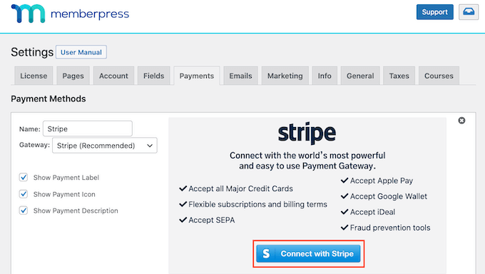 Connecting MemberPress to Stripe Connecting MemberPress to Stripe
