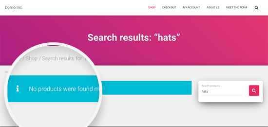 Product search showing no products found Product search showing no products found