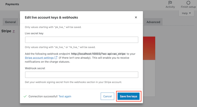 Saving the live Stripe keys Saving the live Stripe keys
