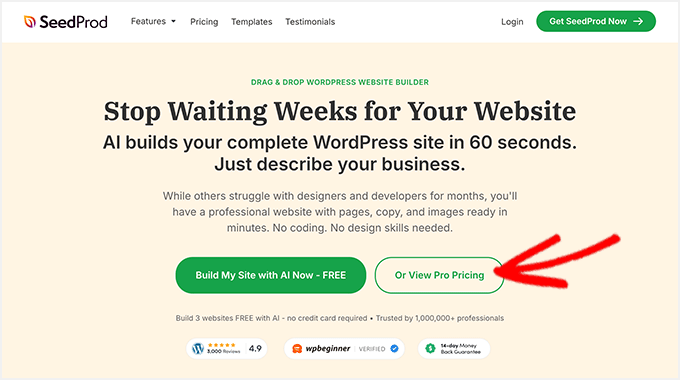 SeedProd website and coupon code