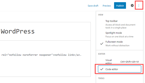 Using the code editor view instead of the visual view of your blocks Using the code editor view instead of the visual view of your blocks