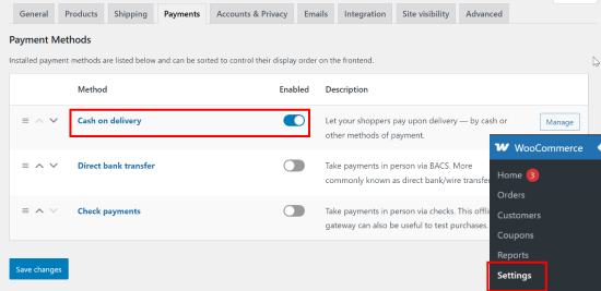 Enabling COD in WooCommerce Enabling COD in WooCommerce