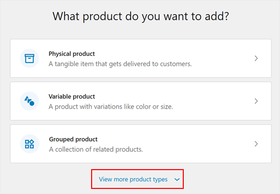 Viewing more product types in WooCommerce Viewing more product types in WooCommerce