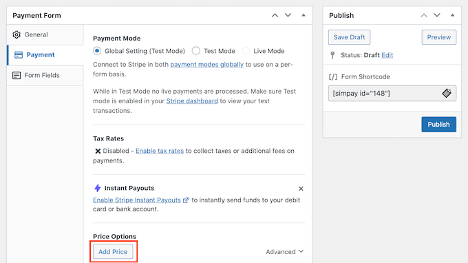 Adding a price to your recurring payment form Adding a price to your recurring payment form