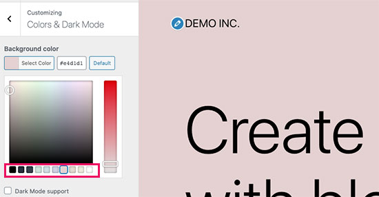 Elige un esquema de color de fondo Elige un esquema de color de fondo