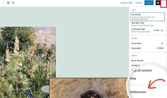 Configuración de preferencias del editor Configuración de preferencias del editor