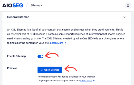 All in One SEO will automatically create a sitemap for your WordPress site All in One SEO will automatically create a sitemap for your WordPress site