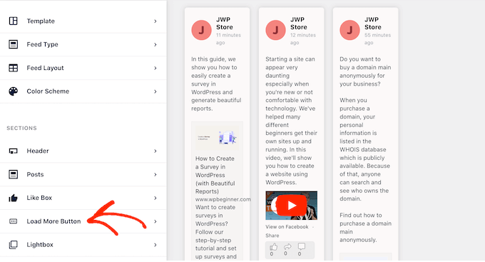 Customizing the Load More Button Customizing the Load More Button