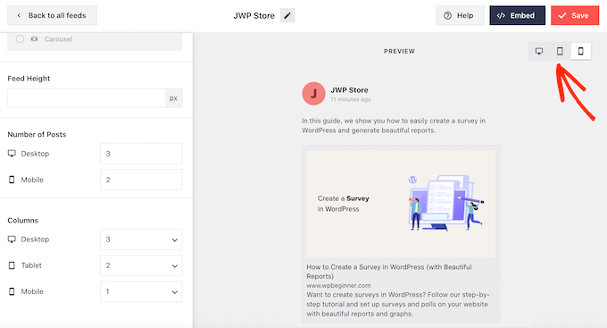 Previewing your website's mobile layout with Smash Balloon Previewing your website's mobile layout with Smash Balloon