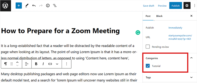 Restricted category in the content editor Restricted category in the content editor