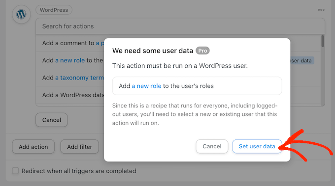 Settings user data in your automation workflow Settings user data in your automation workflow