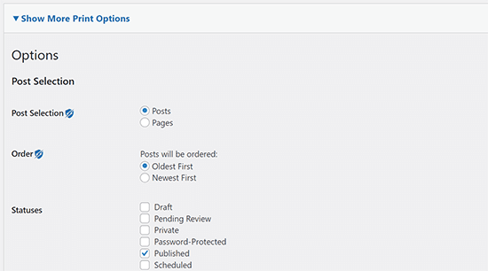 Show more print options Show more print options
