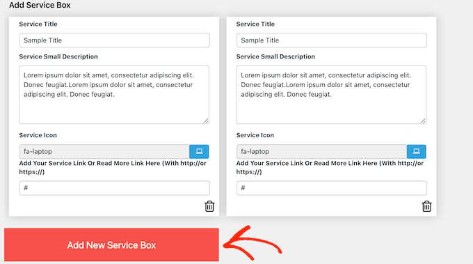 How to add more services to the service box How to add more services to the service box