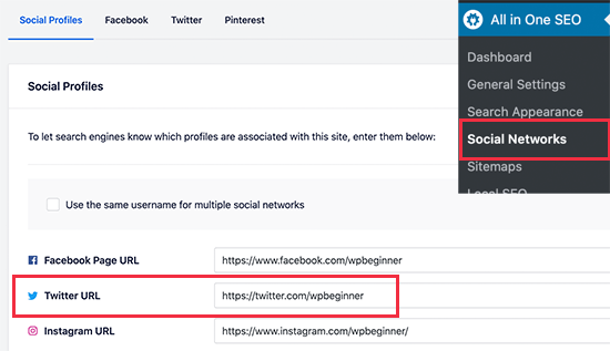 Aggiungi gli URL dei tuoi profili social media Aggiungi gli URL dei tuoi profili social media