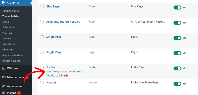 Edit footer design Edit footer design