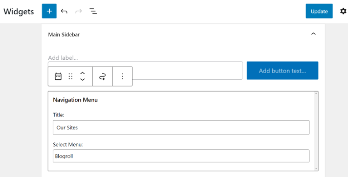 Enter title for menu and select menu Enter title for menu and select menu