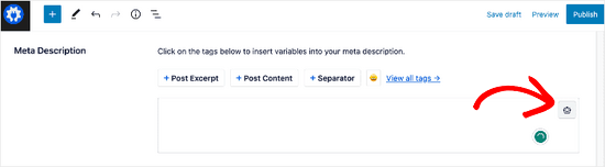 Cliquez sur l'icône du robot pour utiliser le générateur de titres / descriptions IA Cliquez sur l'icône du robot pour utiliser le générateur de titres / descriptions IA