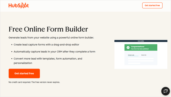 HubSpot Form Builder