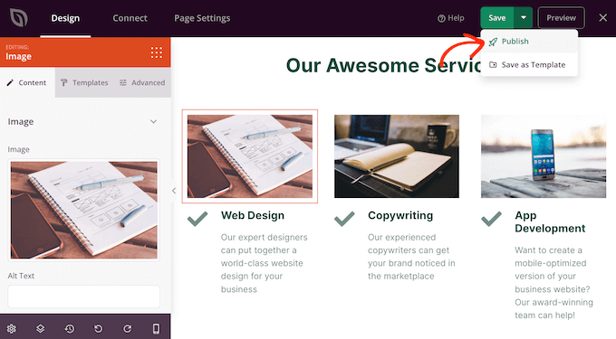 Publishing a services section to your WordPress website Publishing a services section to your WordPress website