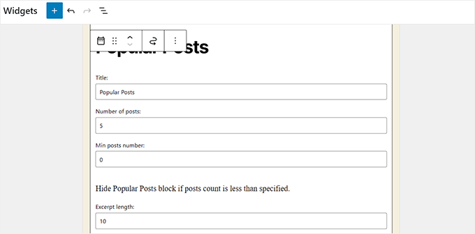 Relevant plugin widget