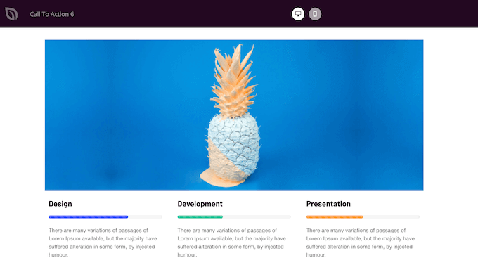 An example CTA section template An example CTA section template
