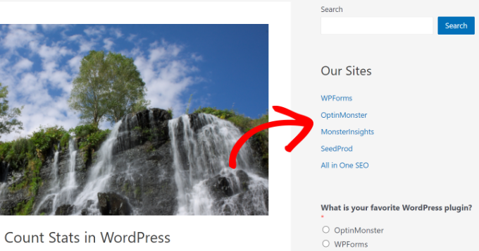 Blogroll sidebar preview View blog roll menu in sidebar