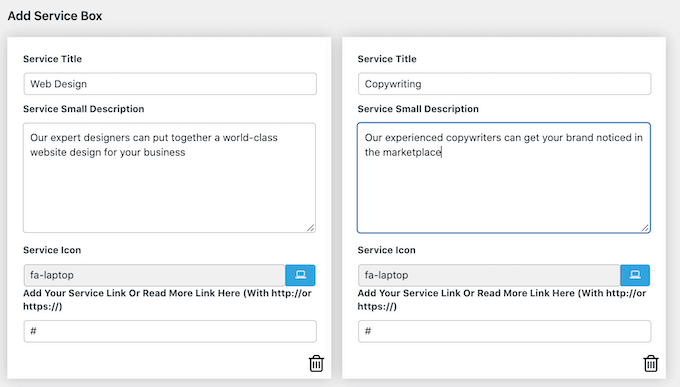 Creating a services section using a free WordPress plugin Creating a services section using a free WordPress plugin
