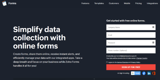 zoho forms zoho forms