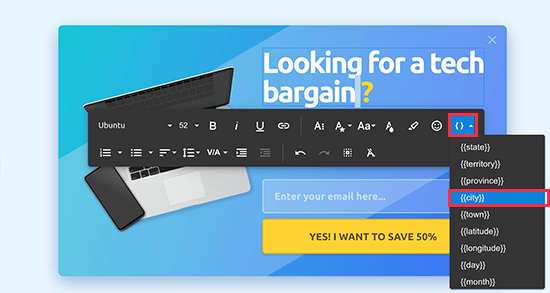 Smart Tagを使用してOptinMonsterでユーザーの場所を検出し表示する Smart Tagを使用してOptinMonsterでユーザーの場所を検出し表示する