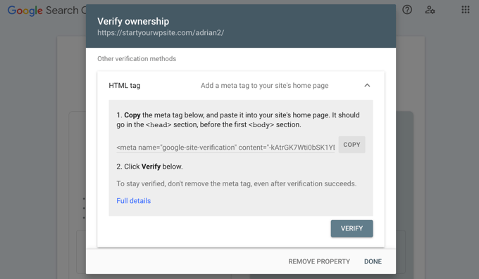 Copying the HTML tag Copying the HTML tag