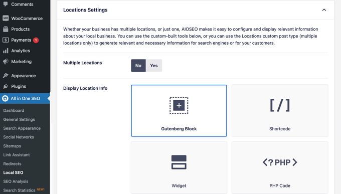 AIOSEO Local SEO Location Settings AIOSEO Local SEO Location Settings