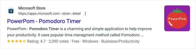 Product schema type used in search results Product schema type used in search results