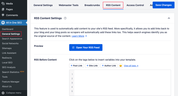 Add content before or after your WordPress RSS feed Add content before or after your WordPress RSS feed