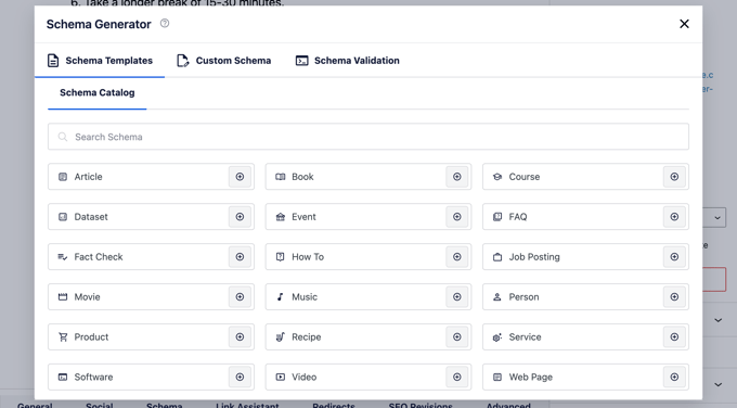 AIOSEO Schema Catalog AIOSEO Schema Catalog