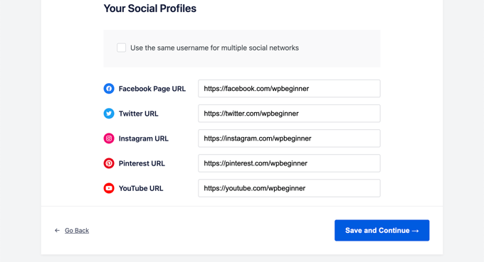 Adding social media profiles Adding social media profiles
