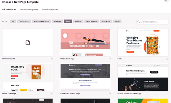 Choose a template for your page Choose a template for your page