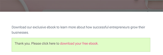 Mensagem de confirmação Mensagem de confirmação