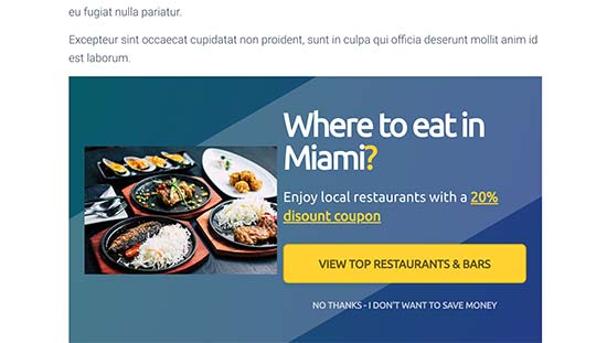 ユーザーにローカルに関連する情報を表示するインラインキャンペーン ユーザーにローカルに関連する情報を表示するインラインキャンペーン