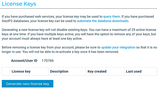 ライセンスキーを生成 ライセンスキーを生成