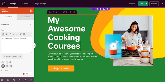Adding headings to a custom WordPress landing page Adding headings to a custom WordPress landing page