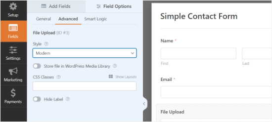 Styling file upload form