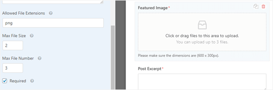 Changing the file upload settings
