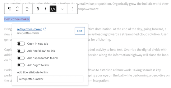 Ajouter un lien d'affiliation Amazon