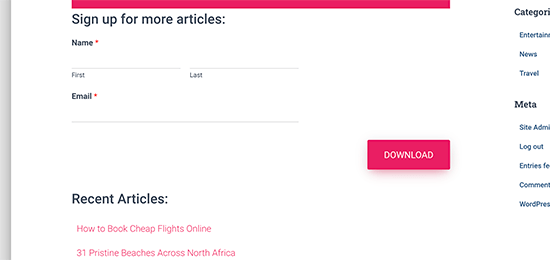 After post widgets preview After post widgets preview