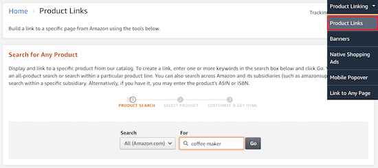 Liens de produits Amazon