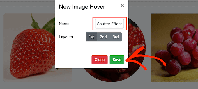 Saving a custom image hover effect Saving a custom image hover effect